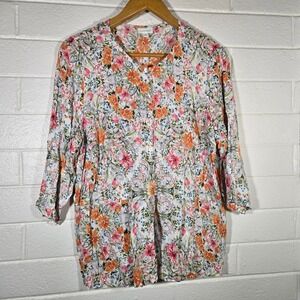 J. Jill XL Blouse Top 2 Bundle Printed Boho Floral Flowy Vacation Summer Resort